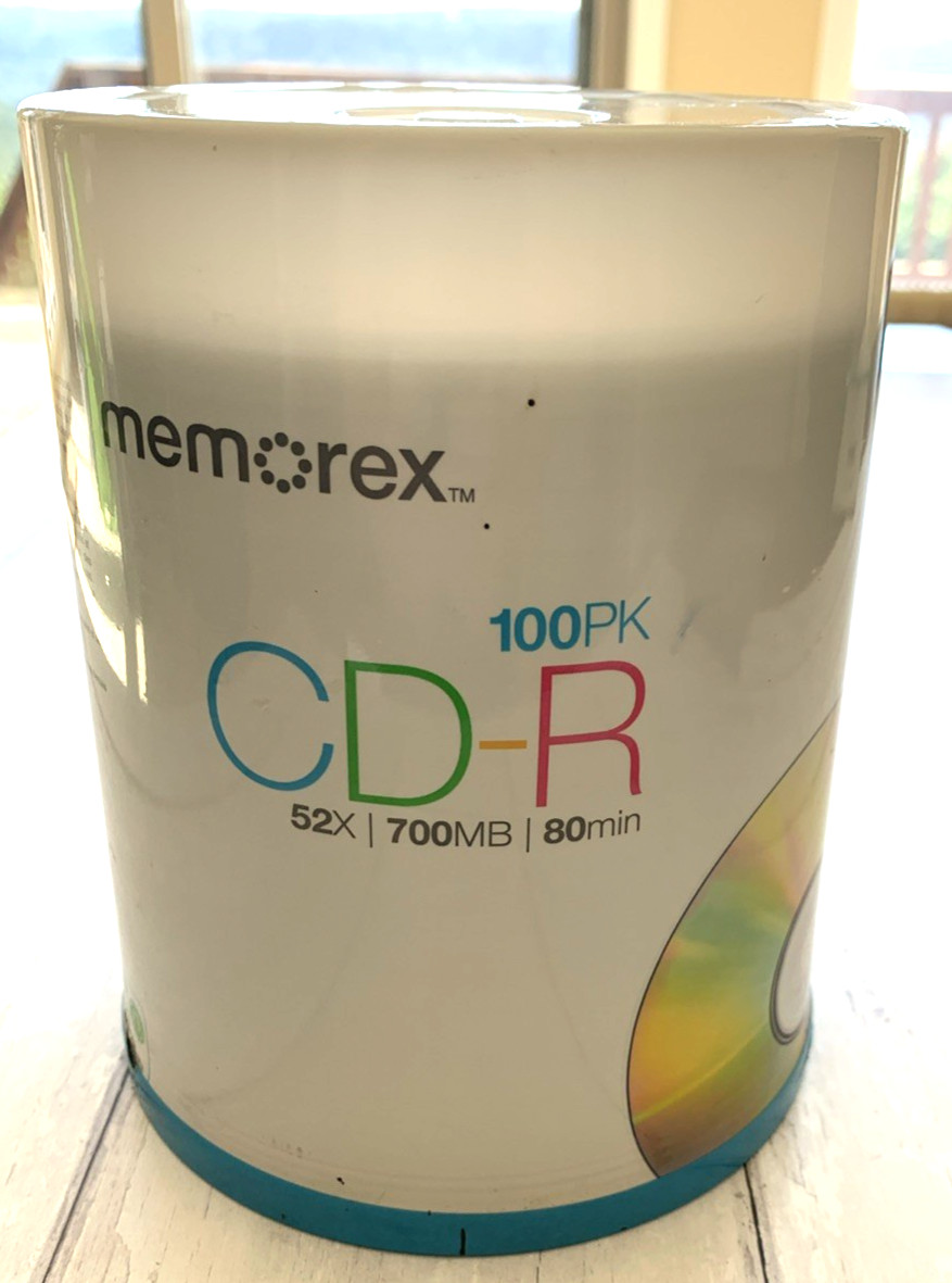 Memorex CD-R 52X 700mb 80Min 100 Pack BRAND NEW Factory Sealed-NEVER USED