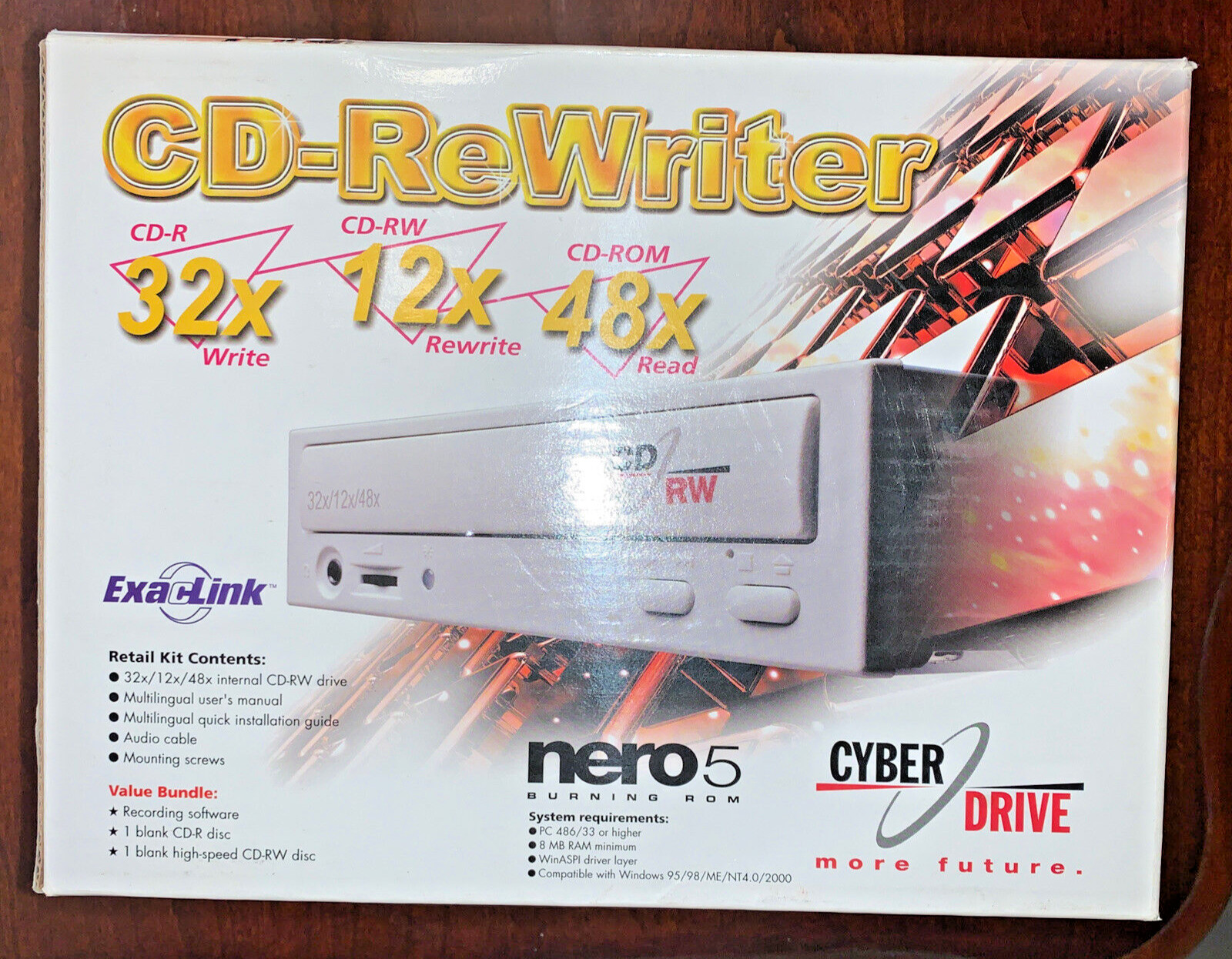 CyberDrive Technology  (CW058D) CDRW 32x/12x/48x CD Drive-OPEN BOX