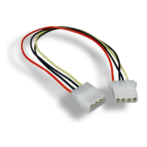 [10X] 12" PC Internal Power Cable 5.25" Molex 4Pin LP4 Male to Female 18AWG