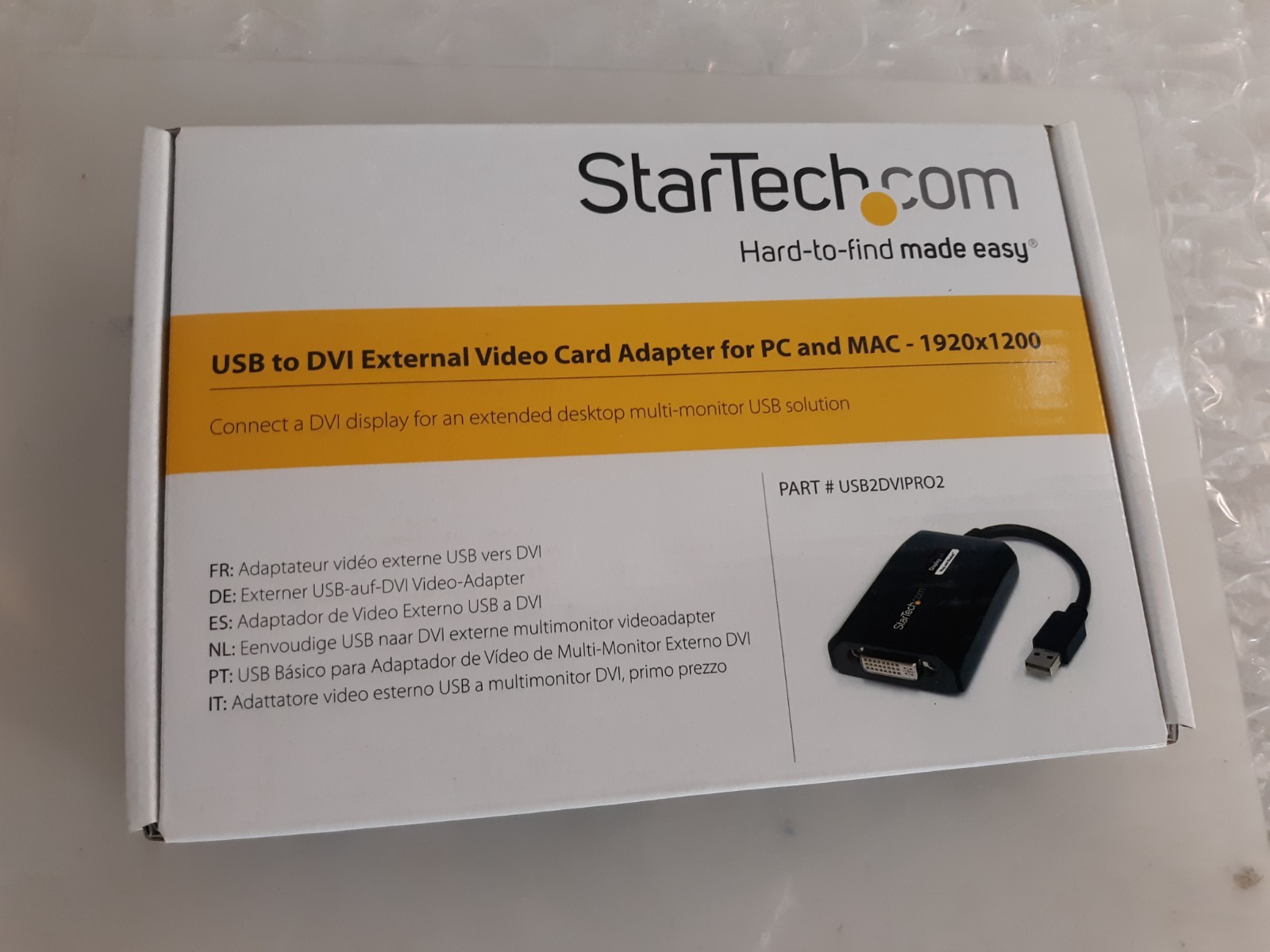 StarTech.com USB2DVIPRO2 USB to DVI External Video Card Adapter *NEW*