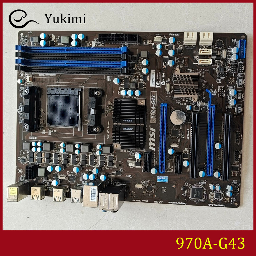 FOR MSI 970A-G43 DDR3*4 32GB AM3 AMD ATX Ｍotherboard Test OK
