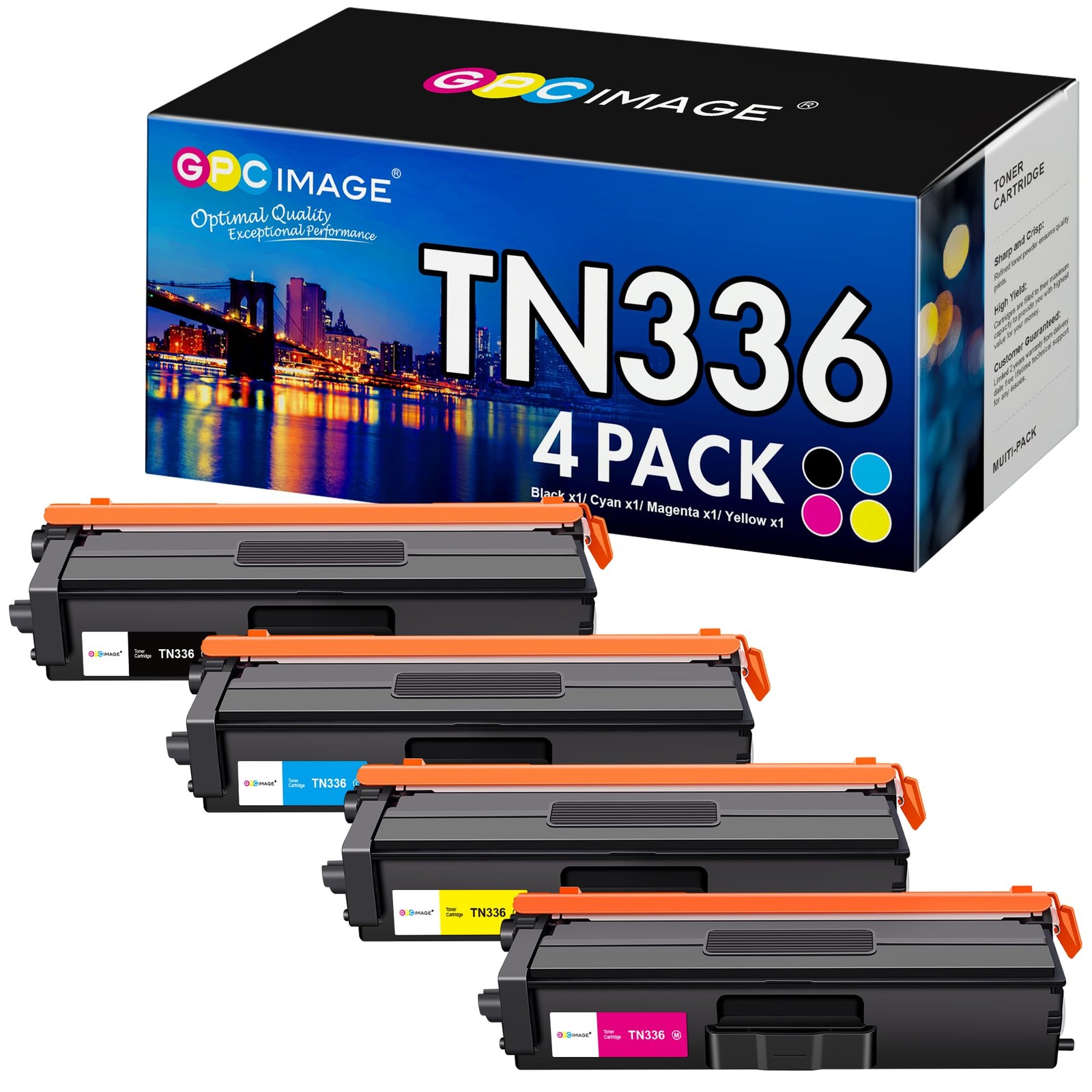 GPC Image Toner Cartridge Compatible for Brother TN336 TN331