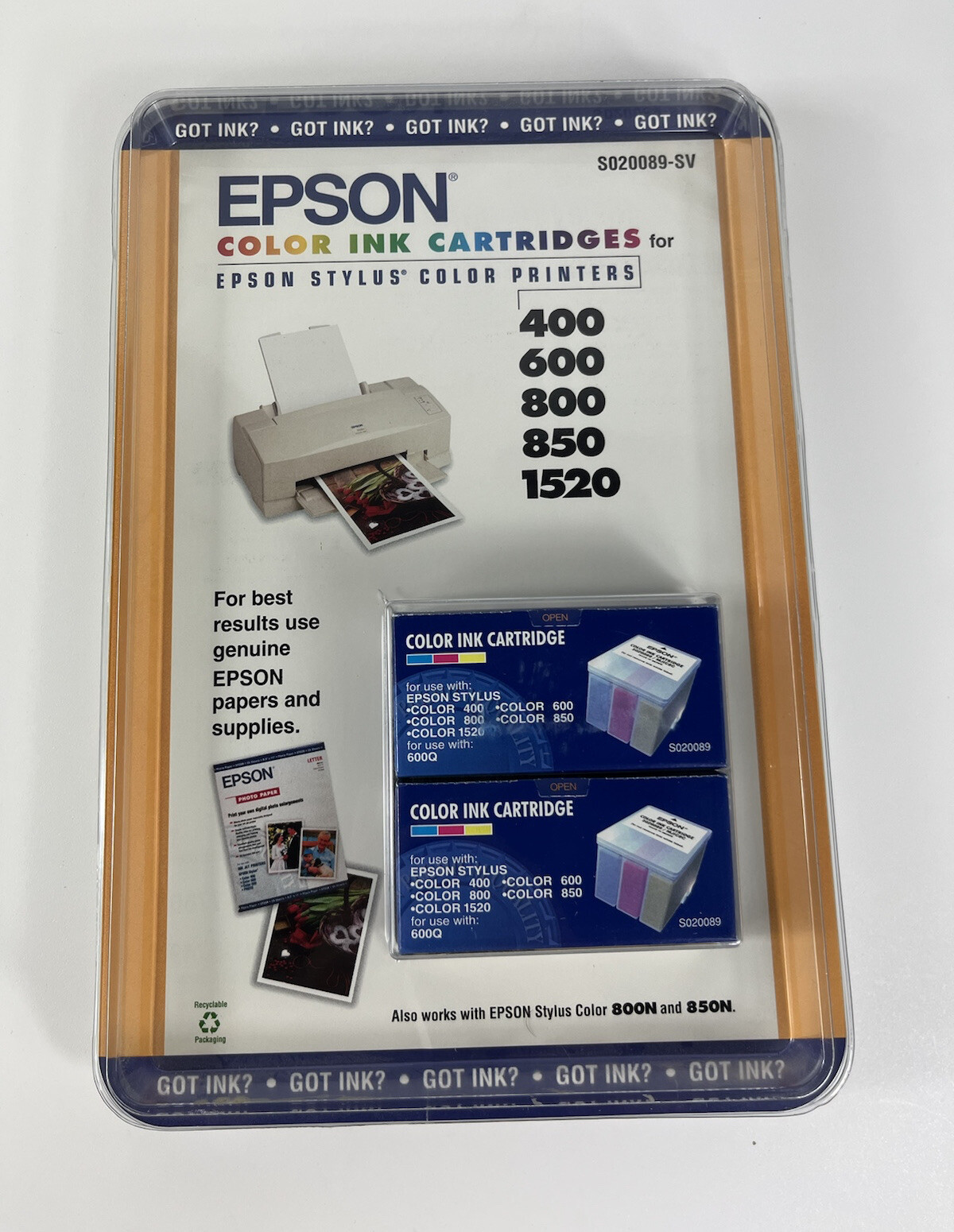 Epson Color Ink Cartridges S020089-SV For Epson Stylus Printers*See Description