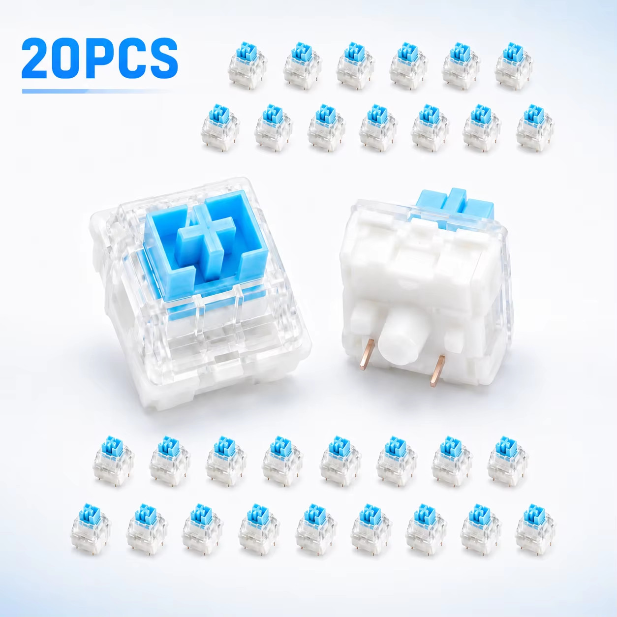20/50/100Pcs Blue Clicky Keyboard Switch 3 Pin Mechanical Switch for MX Mechanic