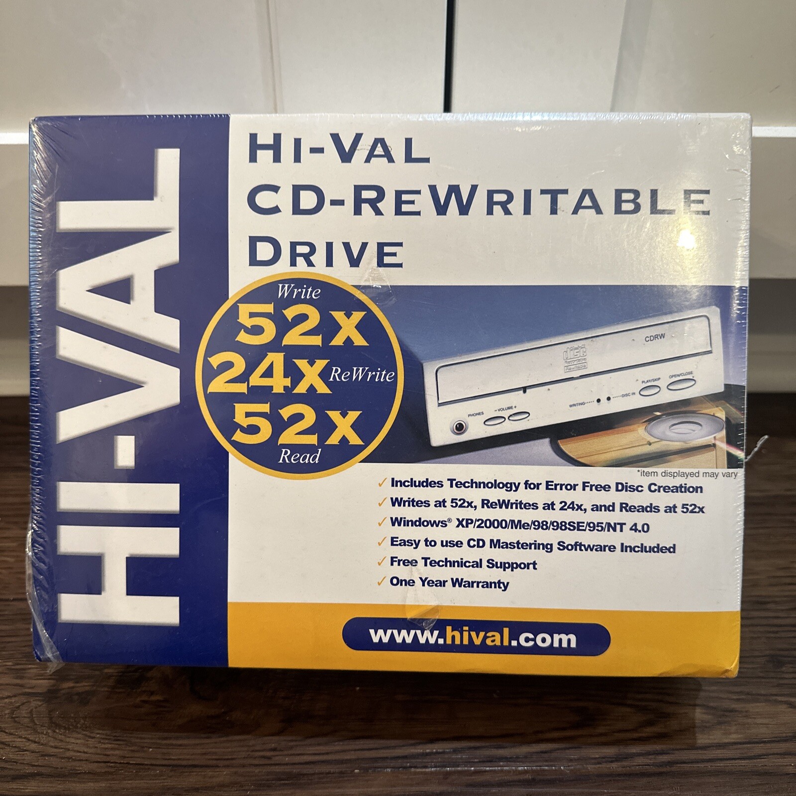 HI-VAL CD-Rewritable Drive 52X Write 24x ReWrite 52x read New NIB Sealed