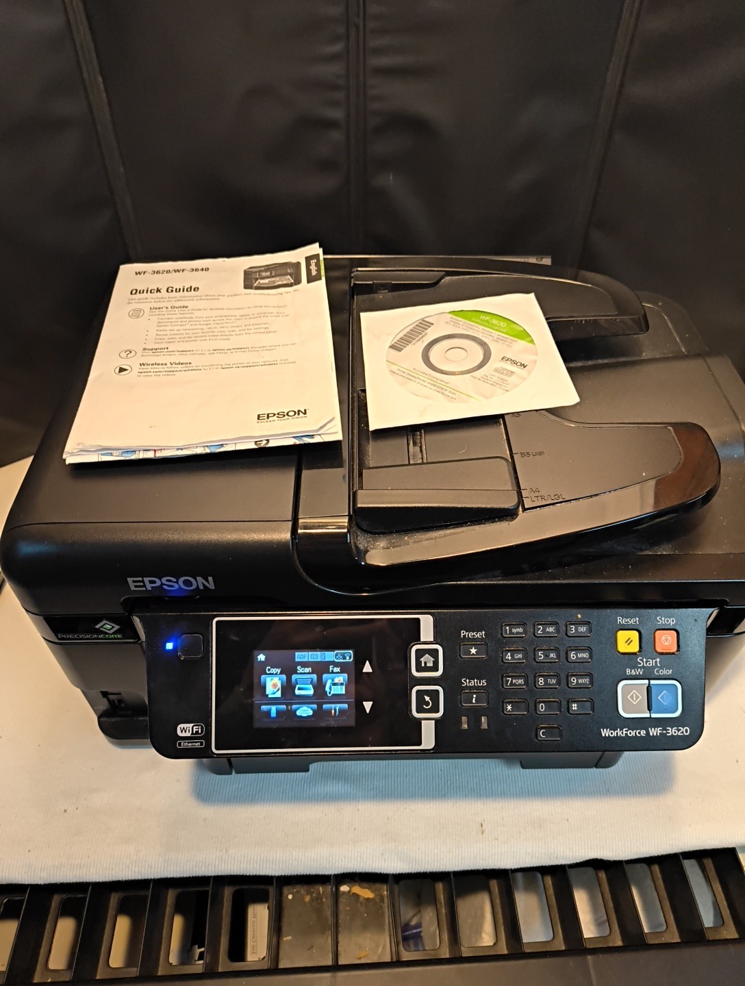 Good Epson Workforce WF-3620 Wireless All in One Inkjet Printer Tested Works