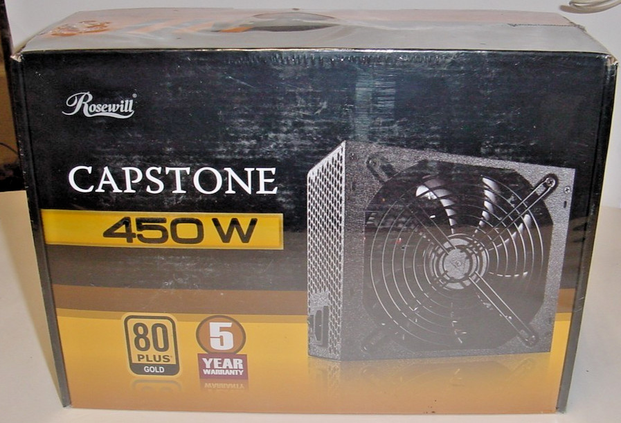 NEW SEALED - ROSWEWILL CAPSTONE 450W 80 PLUS GOLD COMPUTER POWER SUPPLY