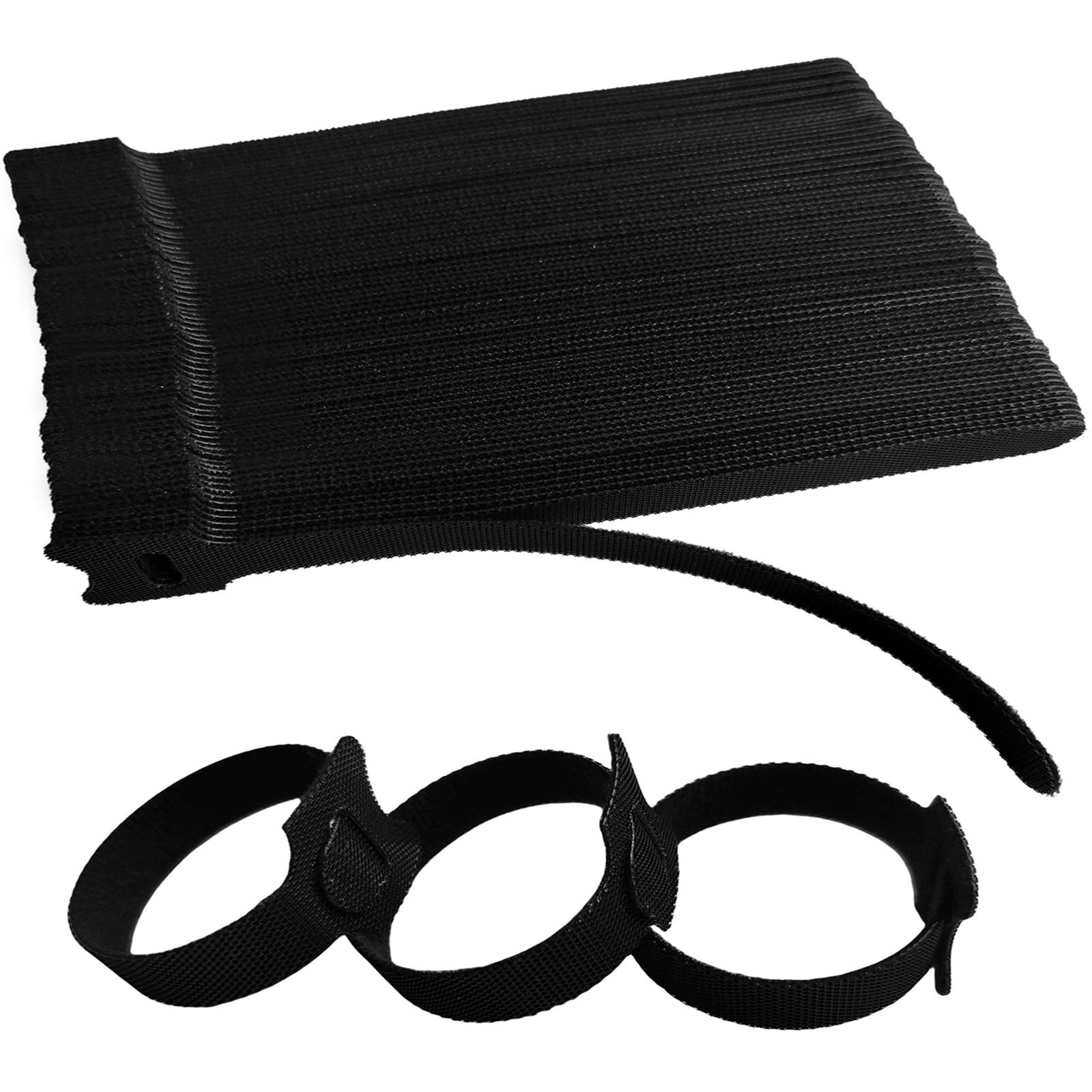 10 Inches 120 PCS Black Reusable Cable Ties,Multi-purpose Adjustable