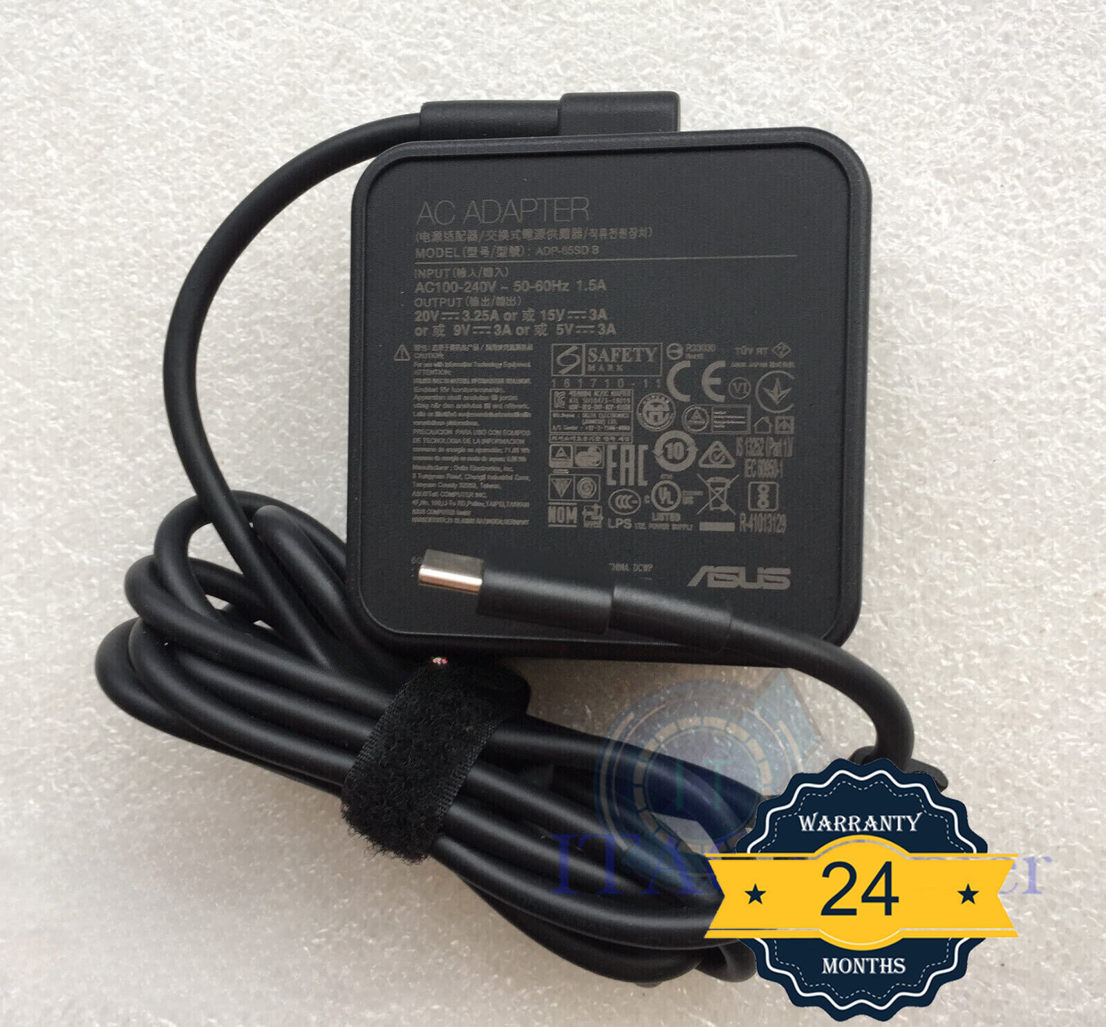 New Original Asus 65W AC/DC Adapter for ASUS ExpertBook B5 B5402CBA-XVE75 Laptop