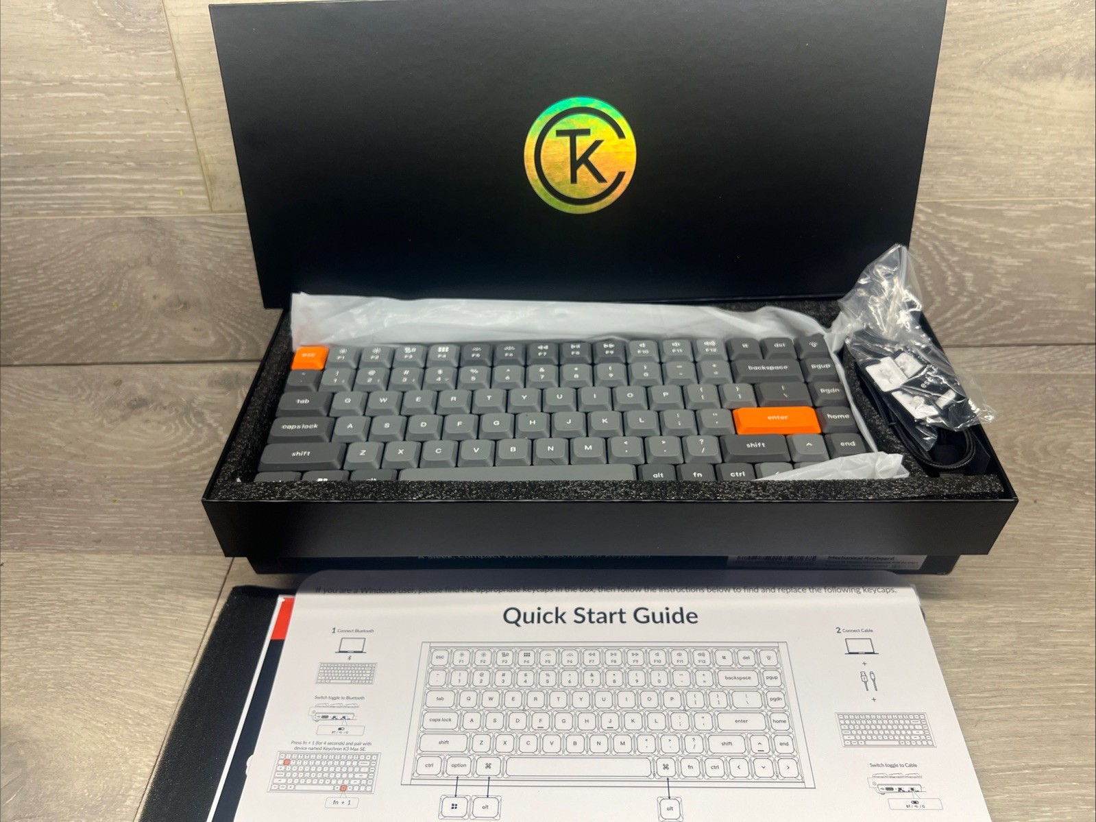 Keychron K3 Max QMK/VIA Wireless Custom Mechanical Keyboard K3M-B2