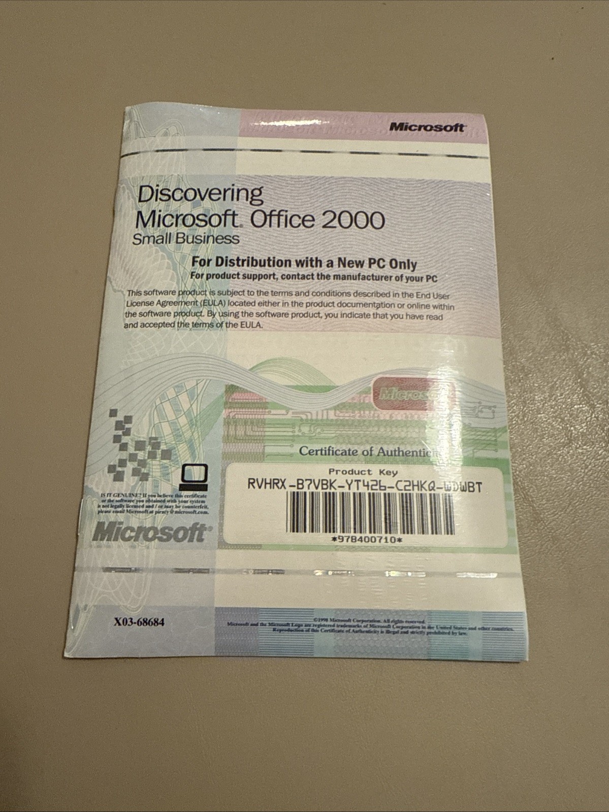 COMPAQ Discovering Microsoft Office 2000 Small Business- New Sealed 