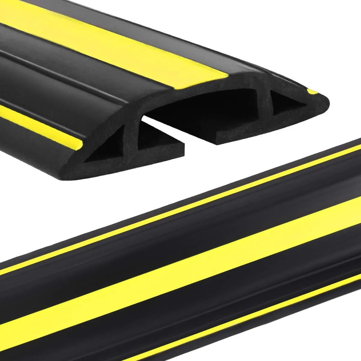 6.5ft Floor Cable Protector Heavy Duty PVC Cord Cover For Home Office And Out...