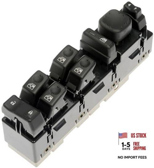 901-075 Front Driver Side Master Window Switch - 8 Button, Power Mirror (Non