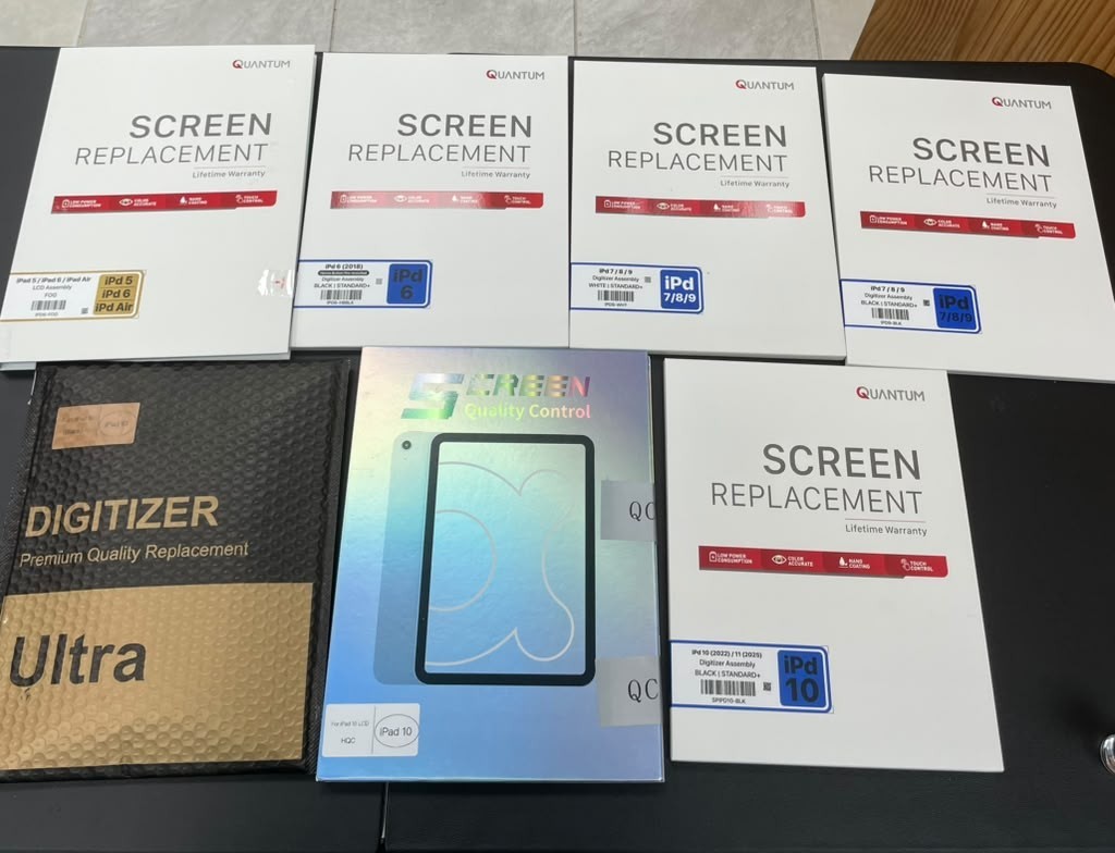 Apple iPad LOT OF 7 Mixed Models BROKEN SCREENS, For Parts Only