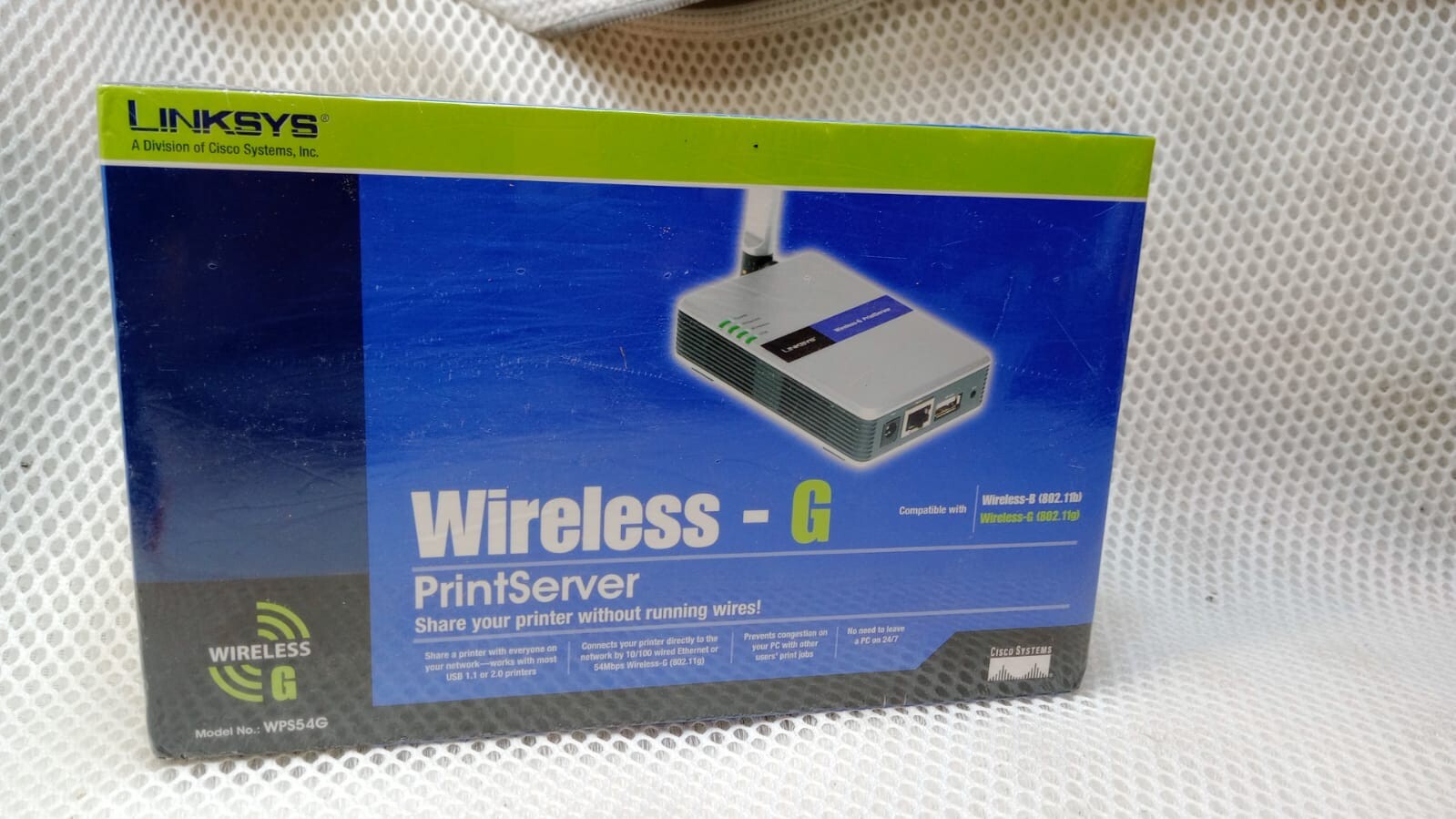 Linksys WPS54G Wireless-G PrintServer Factory Sealed