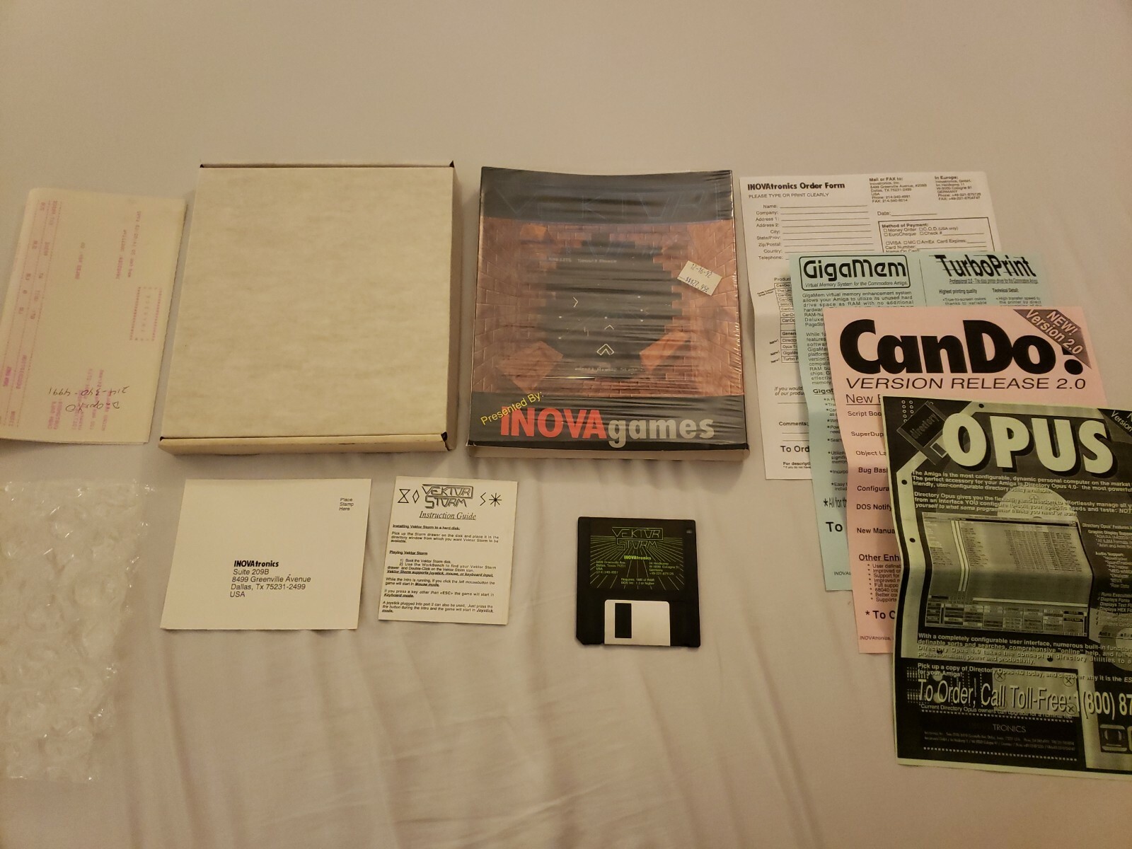 Inovatronics VEKTOR STORM Software 3.5 Floppy Disc Big Box Inova Games Very RARE