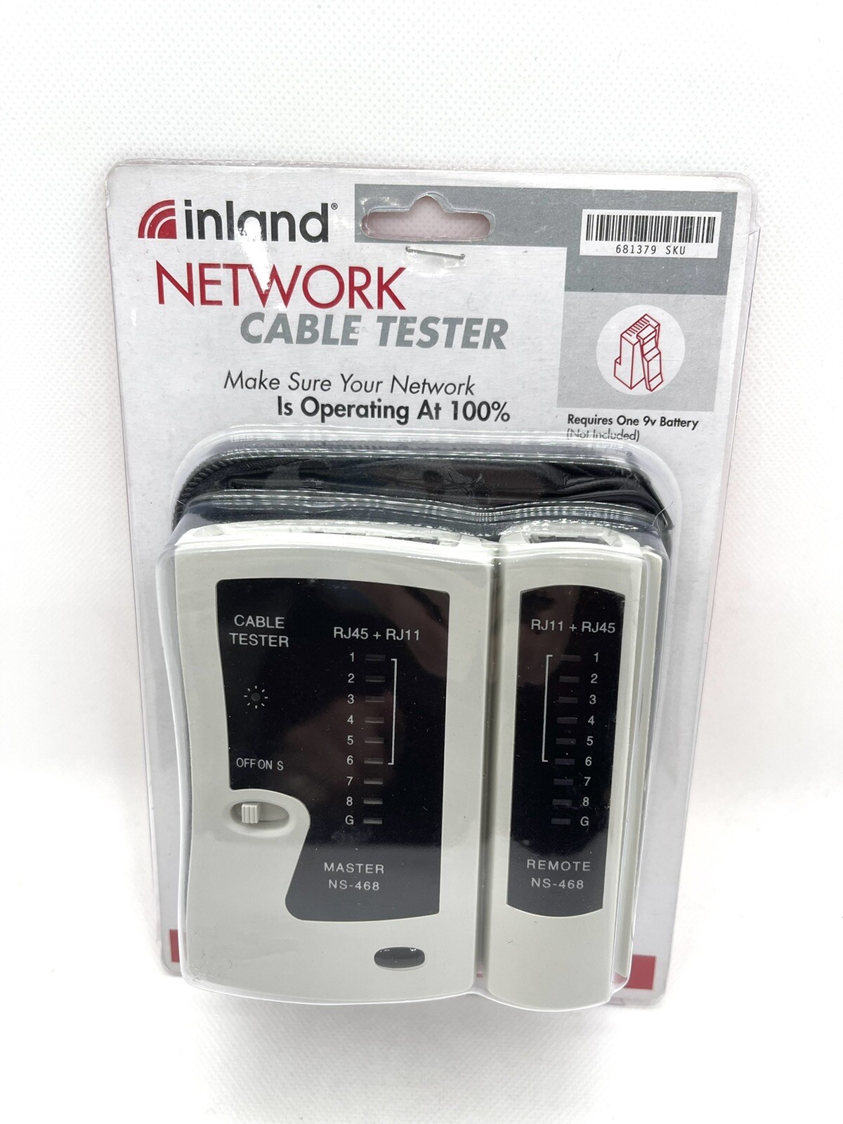 NS-468 Inland Network Cable Tester for RJ11 and RJ45 Connectors
