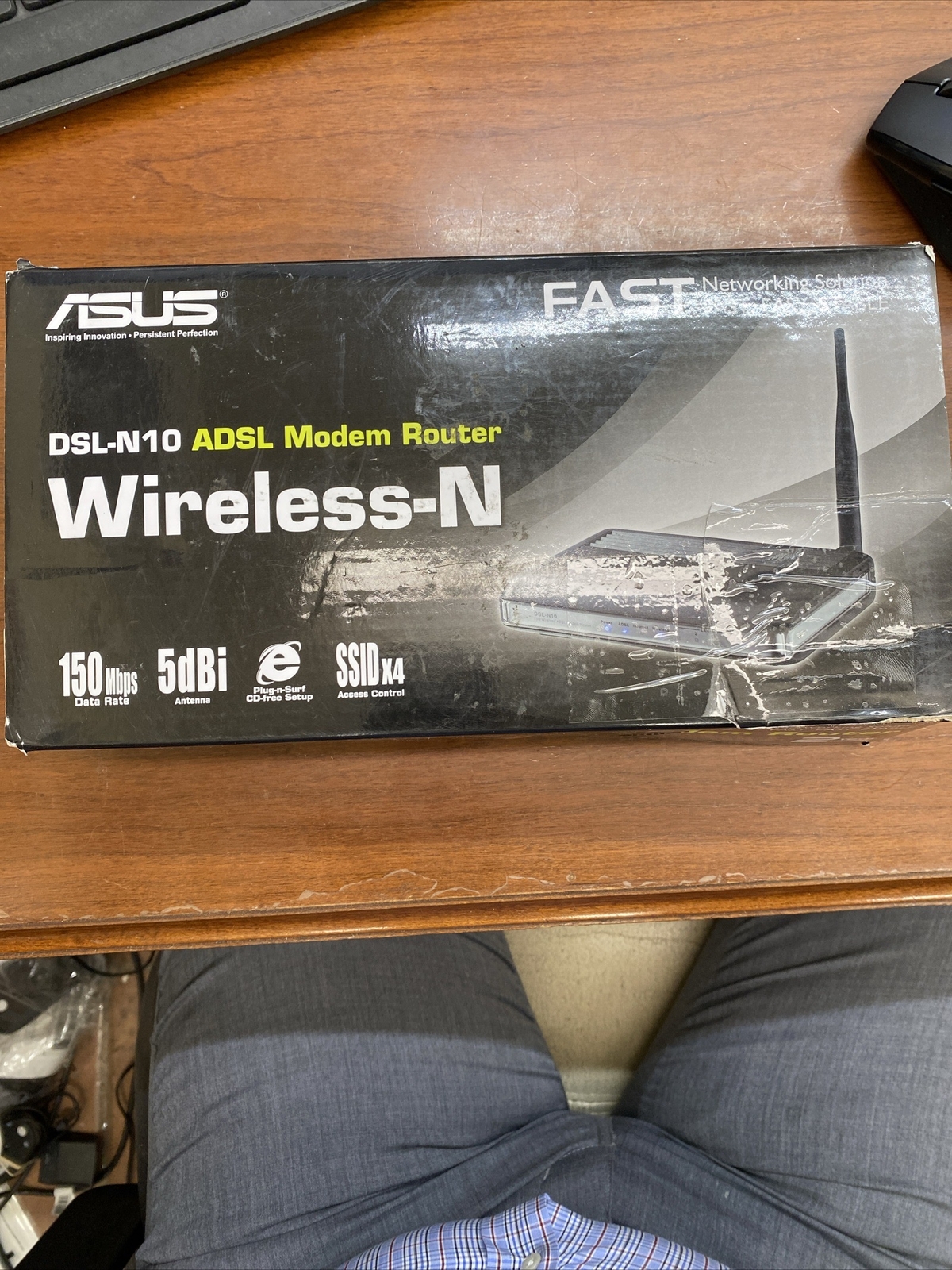 ASUS DSL-N10 ADSL Modem Router Wireless-N Wi-Fi WiFi Wireless ADSL Wireless-N