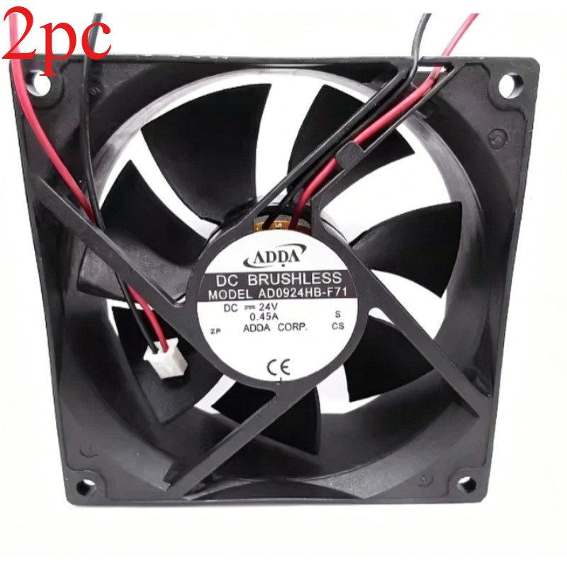 2PC ADDA AD0924HB-F71 24V 0.45A 9cm 9038 chassis inverter cooling fan