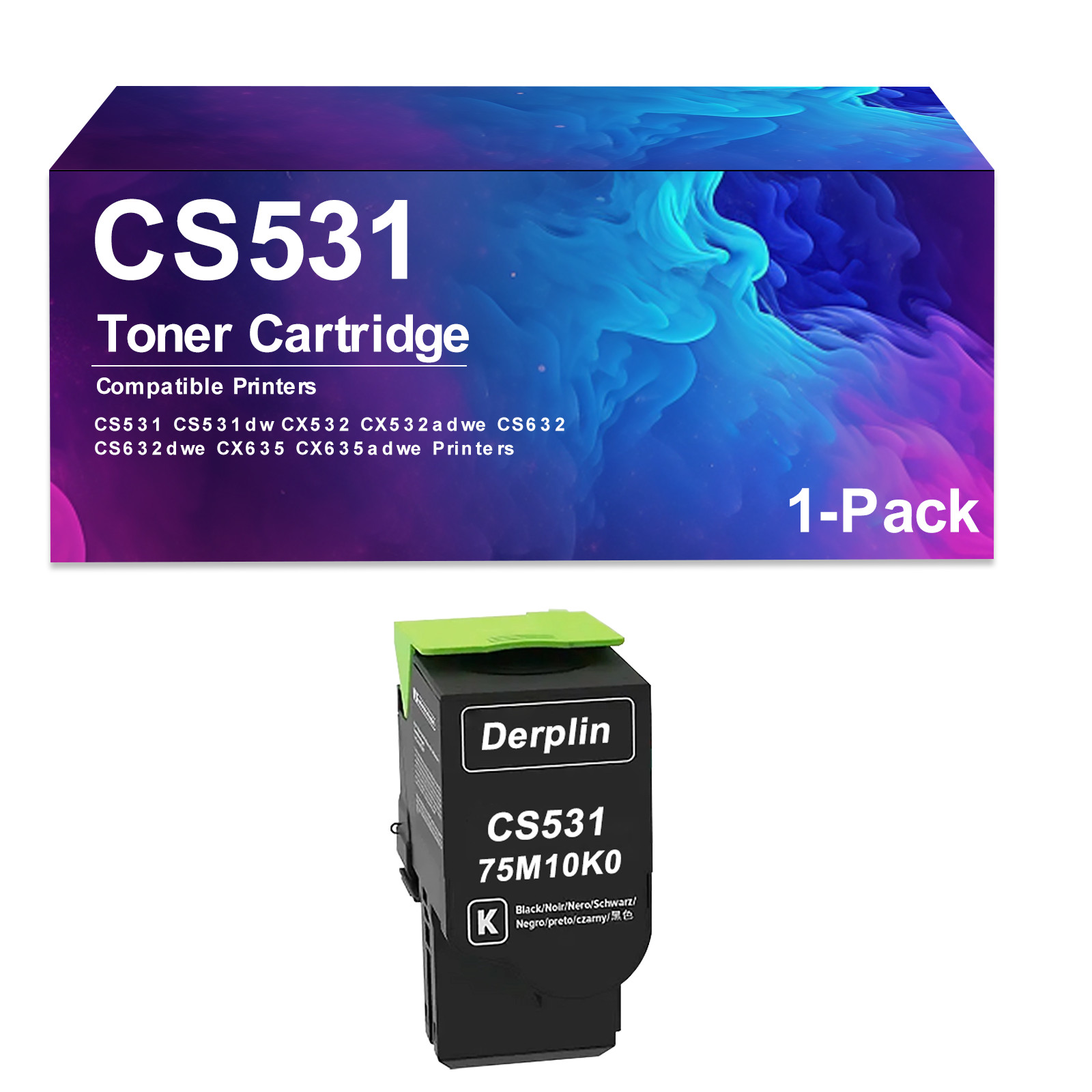 1 Pack CS531 Toner cartridge Works for CS531 CS531dw CX532 CX532adwe CS632