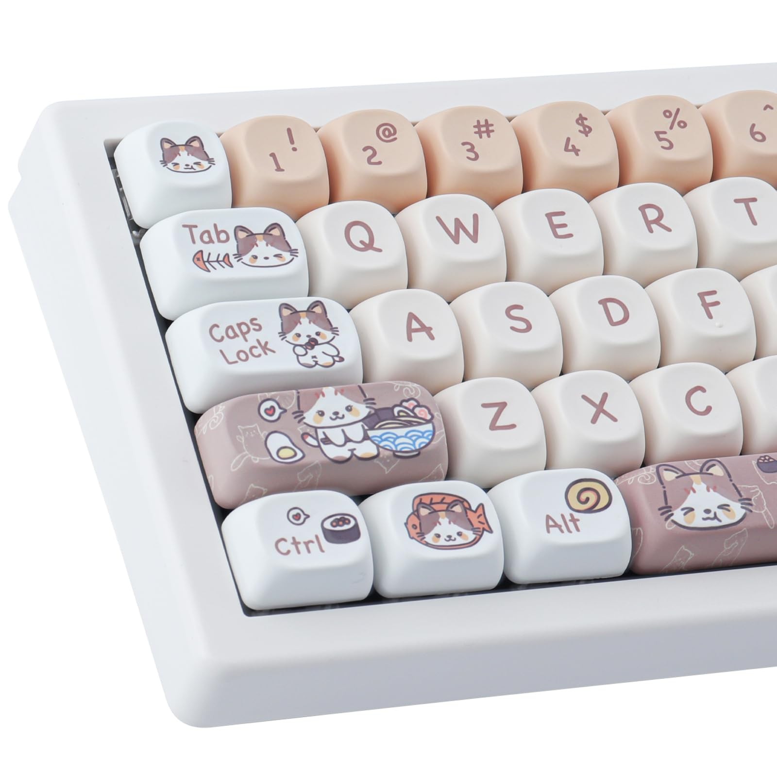 PBT Keycaps 143 Keys Cute Keycaps Kitty-cat Keycaps Set | MOA Profile Dye-Sublim