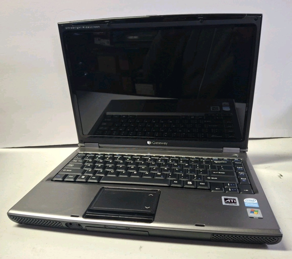 Gateway W340UI 14" Laptop PC Intel T2060 1.60GHz/2GB RAM/80GB HDD/DVD/Win7Ultima