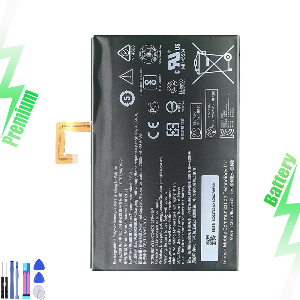 L14D2P31 Battery Replacement For Lenovo TB-X103F TB2-X30M ZA1U0092US 3.8v Tool