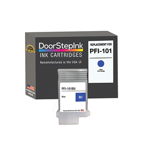 DoorStepInk Compatible Ink Cartridges For Canon PFI-101 Blue 130ml-USA