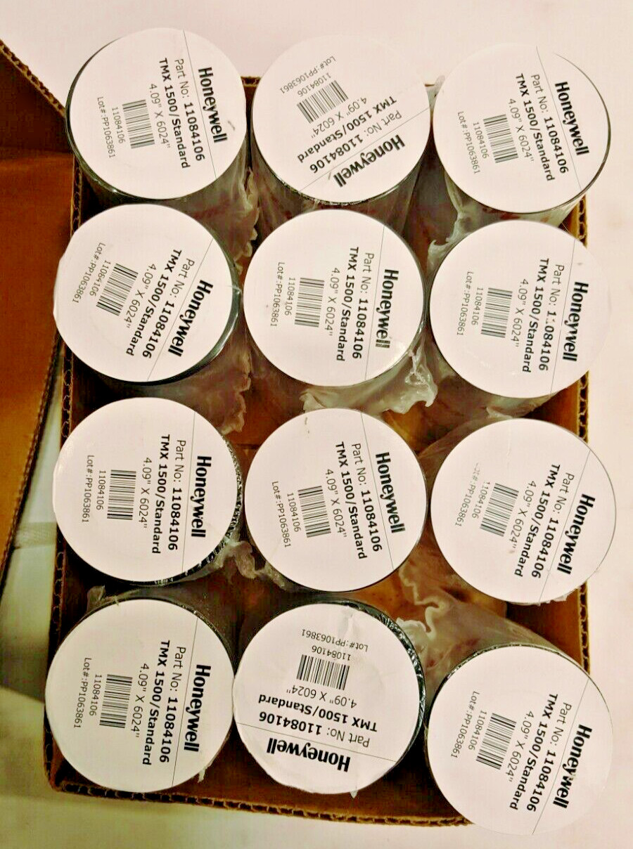 PACK OF 12 BRAND NEW HONEYWELL TMX 1500 Standard 4.09" x 6024" (500feet) Ribbon