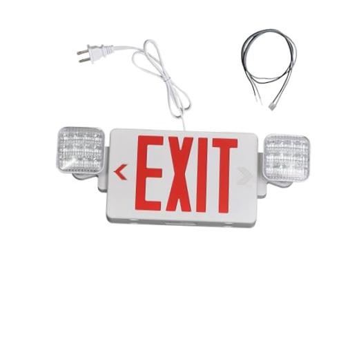 TANLUX Red Exit Sign with 1 Pack White Red Exit Sign With Emergency Lights