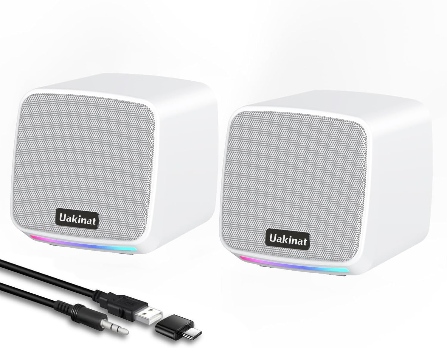 Computer Speakers for Desktop PC, USB Powered 3.5Mm Aux Speaker for PC, Laptop,