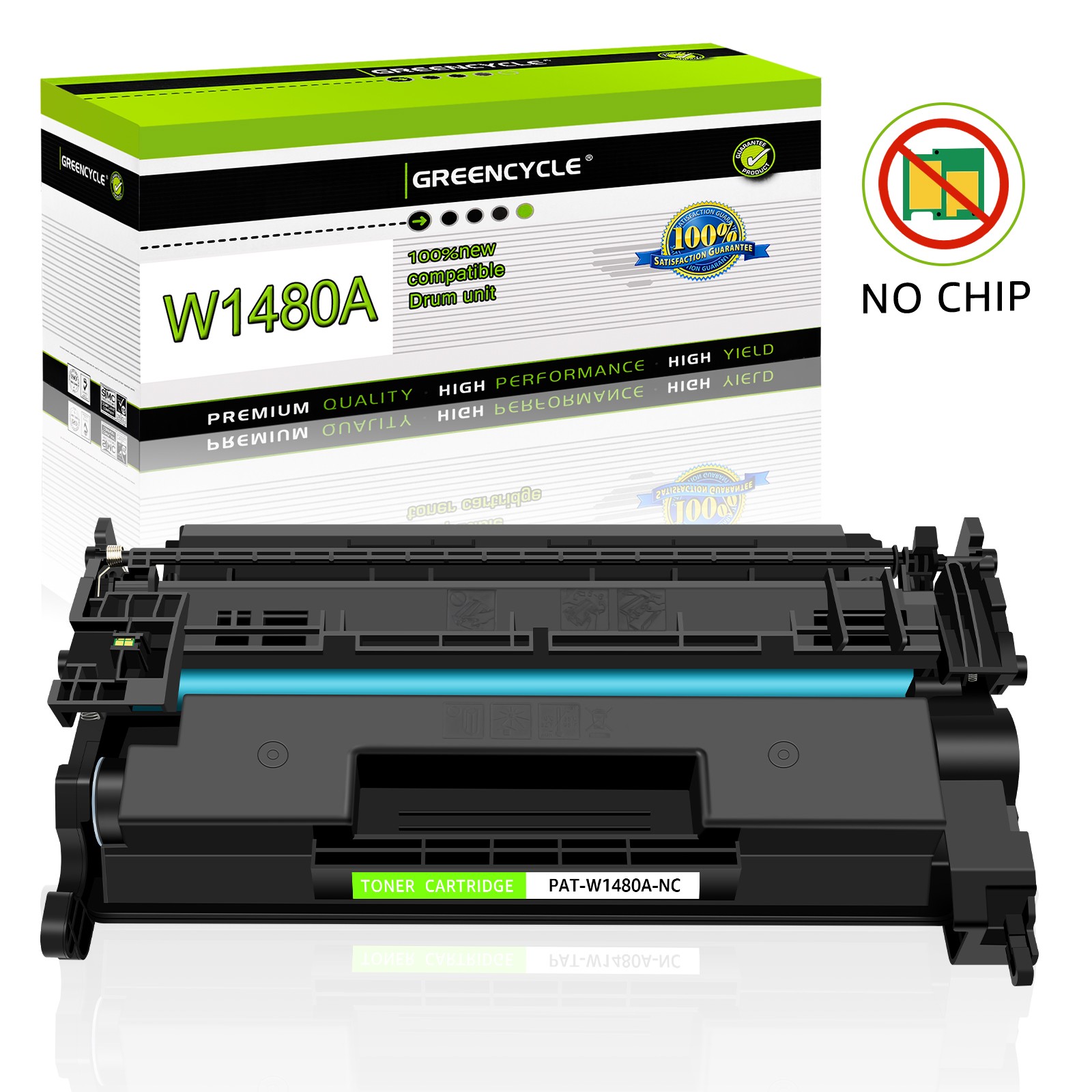 1PC 148A High Yield Toner no Chip 2900 Pages Compatible HP W1480A 4001 4101