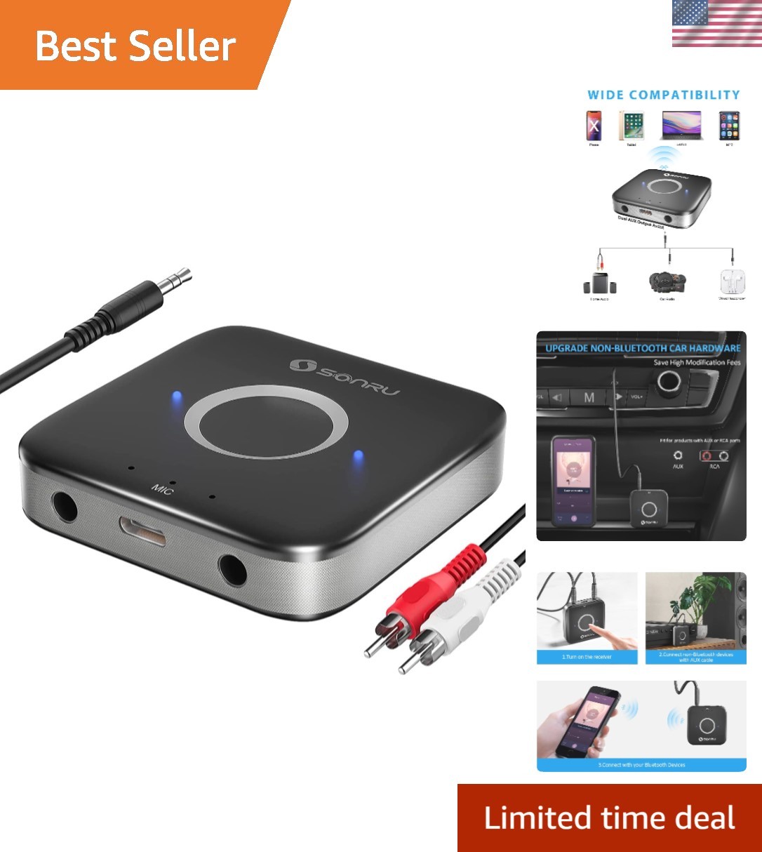 Streaming Made Easy: Bluetooth 5.3 Receiver with Noise Cancellation Technology