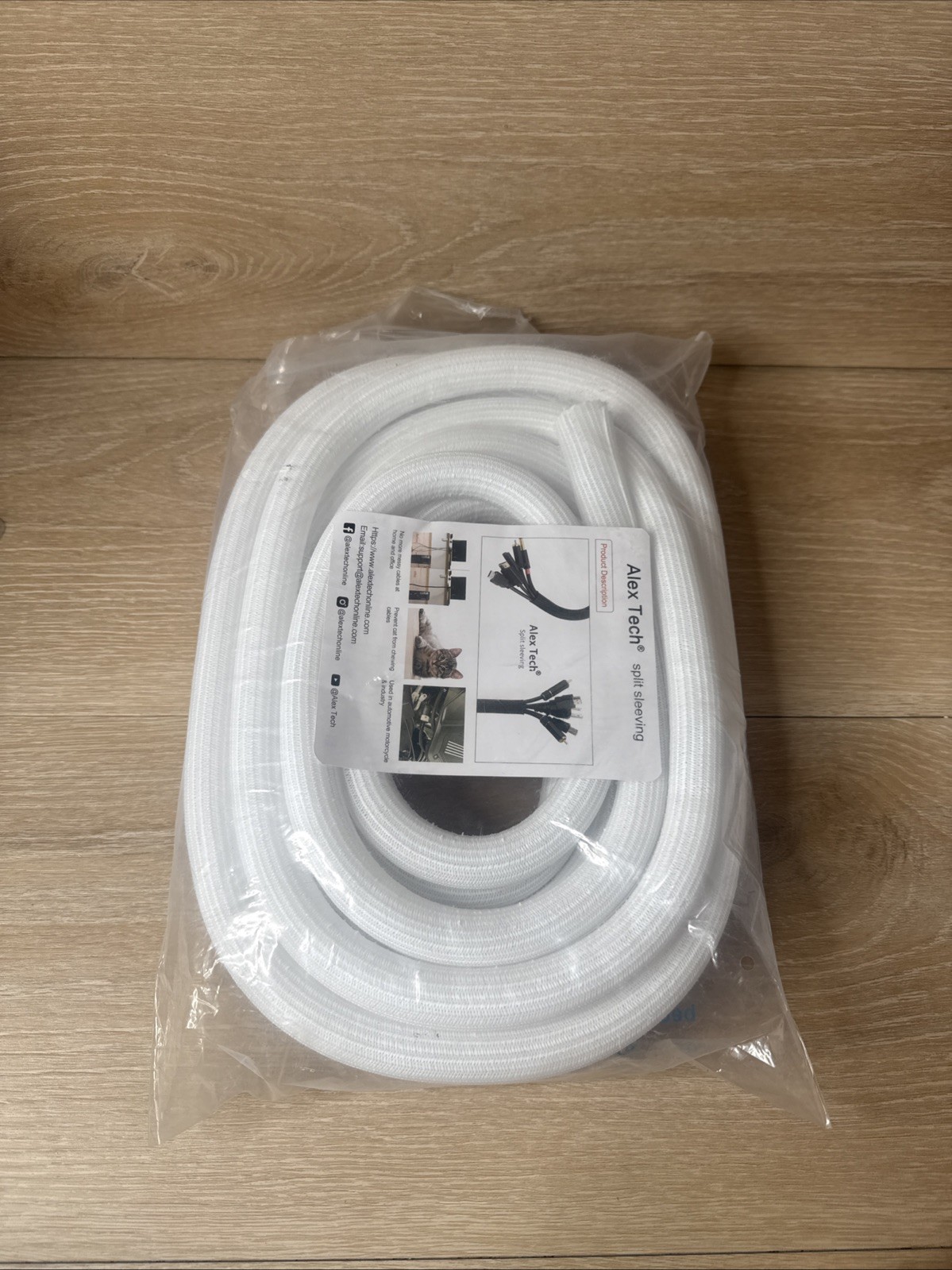 Alex Tech 25ft - 1 inch Cord Protector Wire Loom Tubing Cable 1 Inch 25FT
