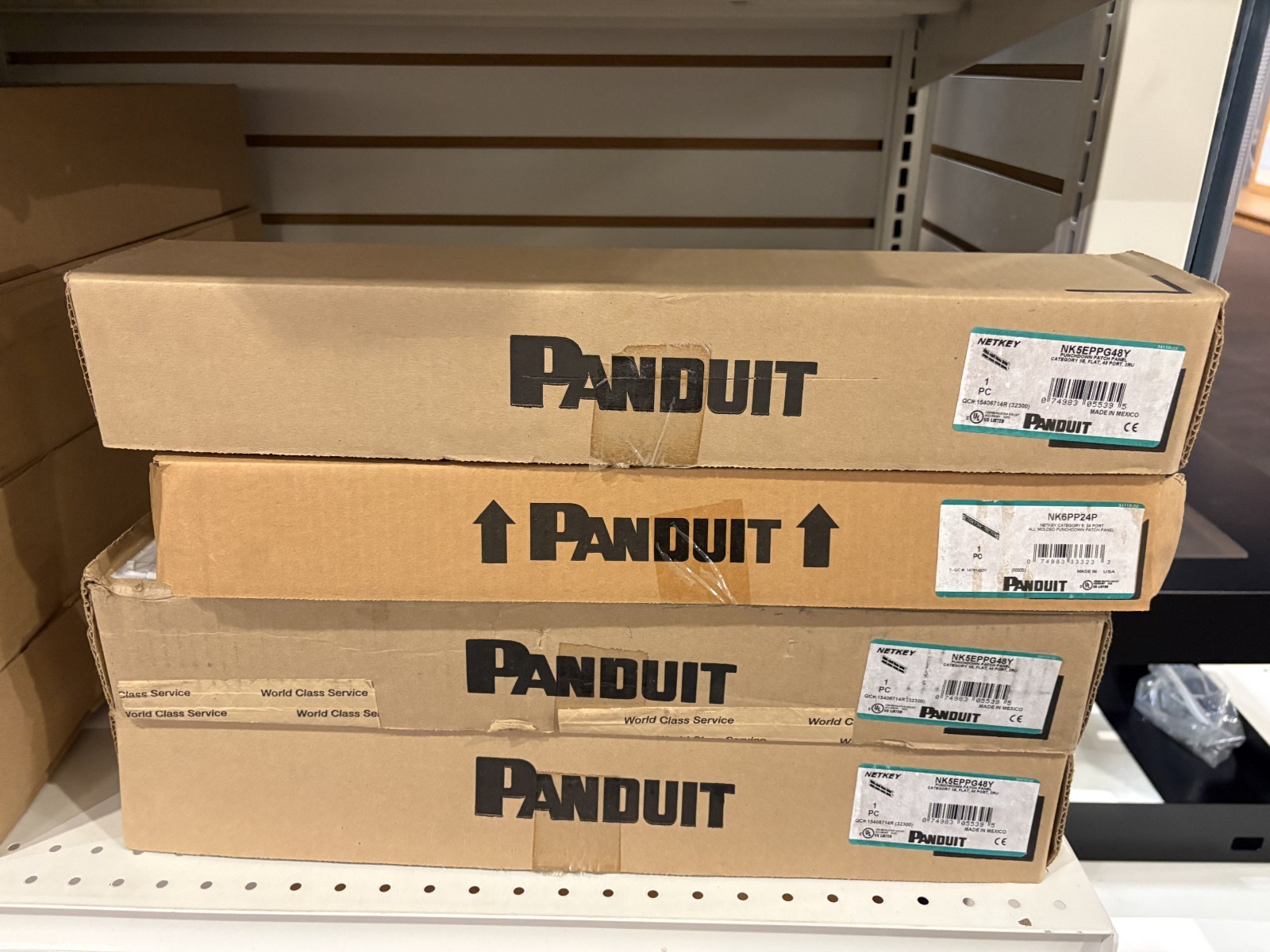 Panduit NK5EPPG48Y NetKey Cat5e 48 Port 2U RJ45 Punchdown Patch Panel NEW