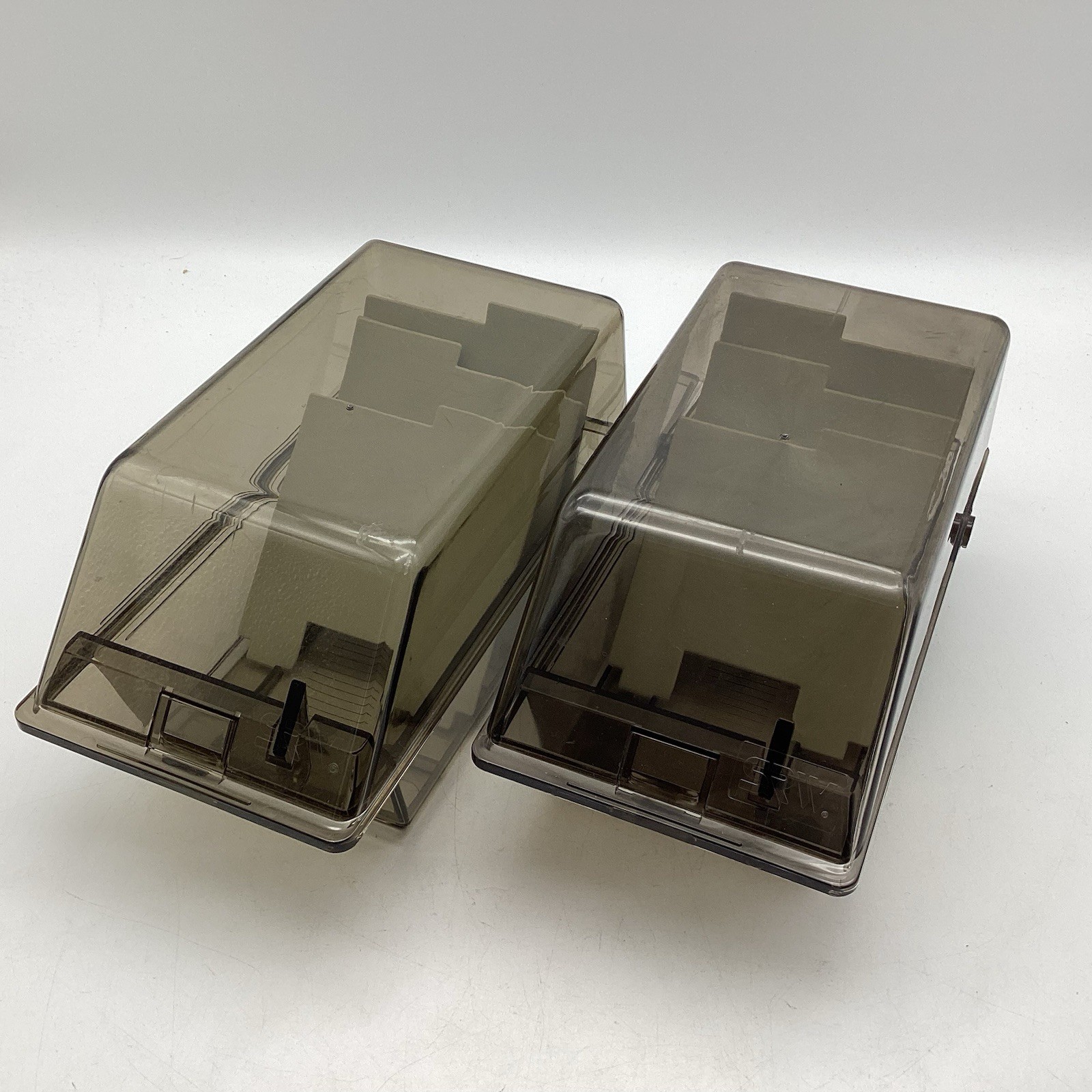 Vintage 3.5 in SRW Disk File Floppy Disk Storage Cases Set Of 2 8.5x4.5x4.5 in