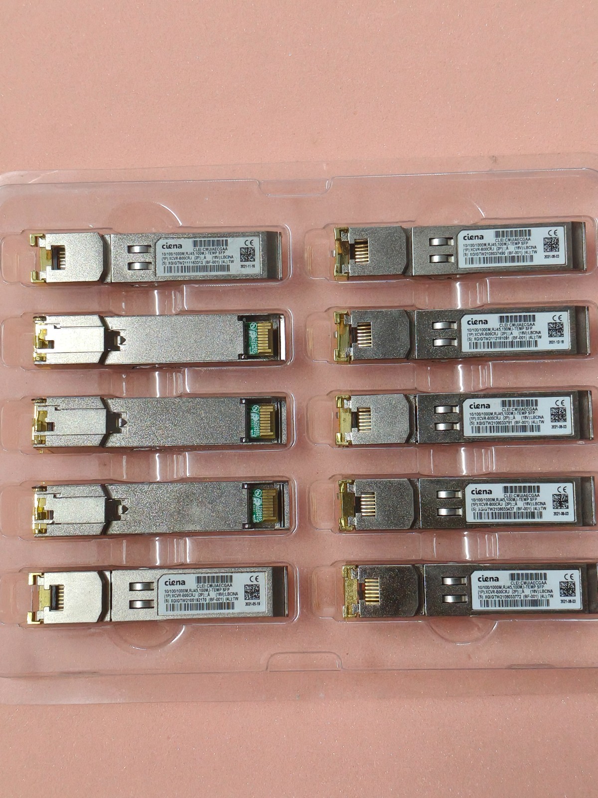 ciena 10/100/1000M RJ45 100m I-EMP SFP  XCVR-B00CRJ  CMUIAECGAA Module