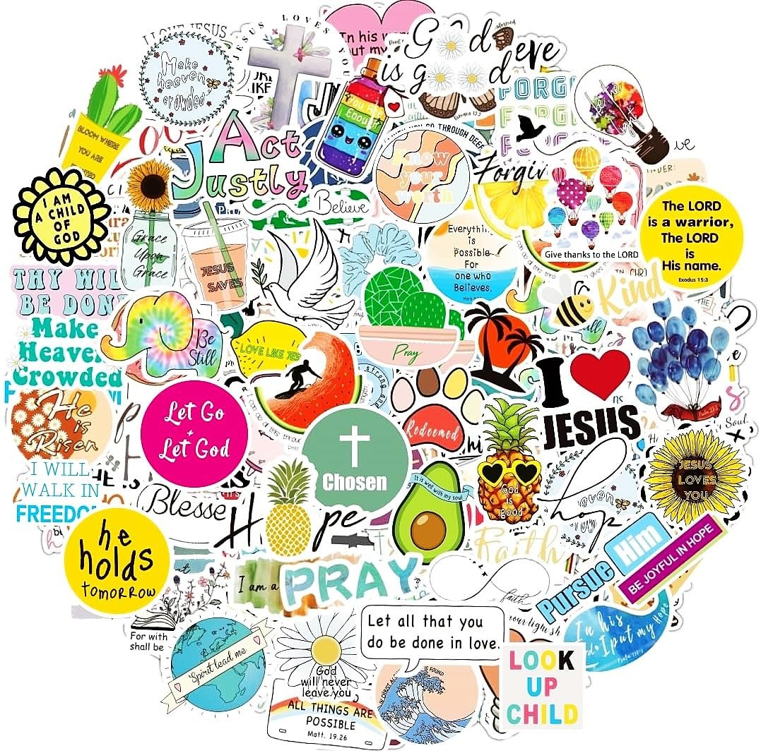 200Pcs Inspirational Christian Stickers for Vision Board Water Bottles 200pcs