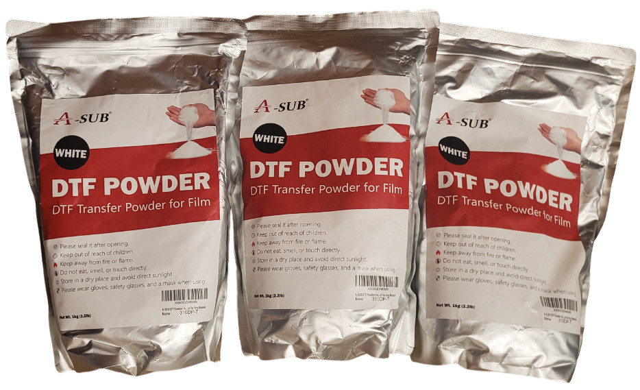 A-Sub DTF Powder for Sublimation White 2.2lb Lot of 3