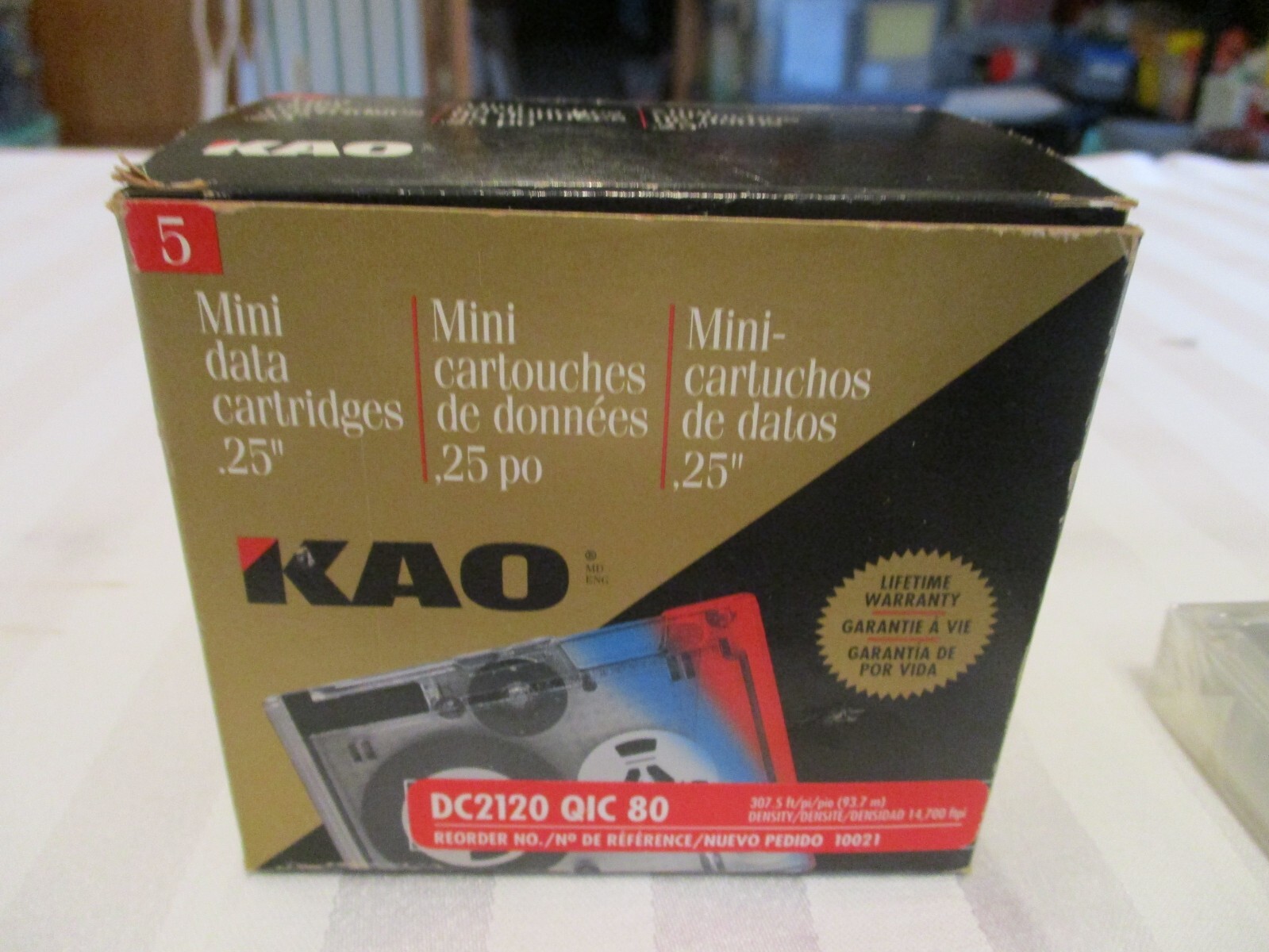KAO Lot Of 5 Mini Data Cartridges .25” DC2120 QIC 80 In Box