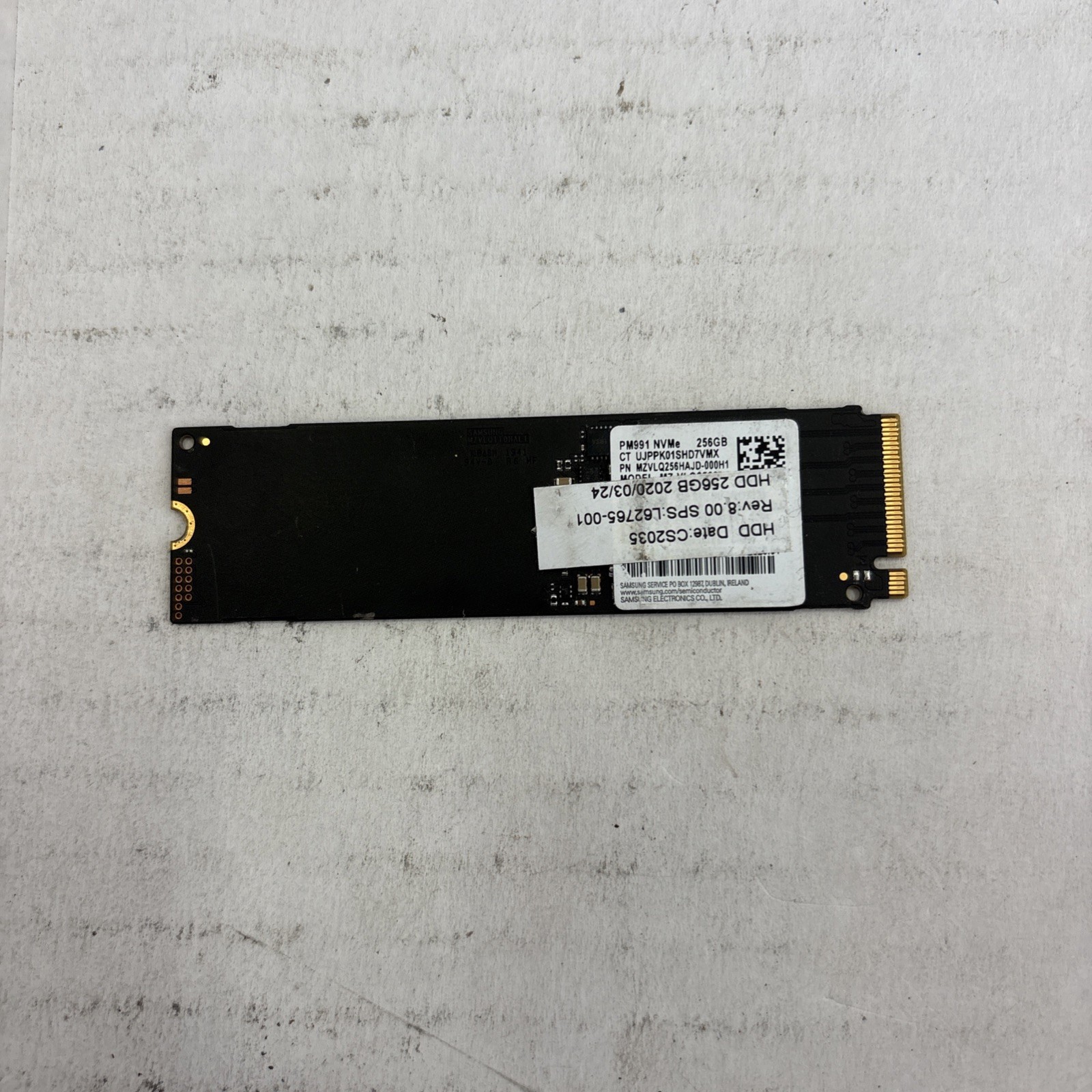 Samsung  256GB NVMe M.2 2280 SSD   Model: PM991 - Tested & Working