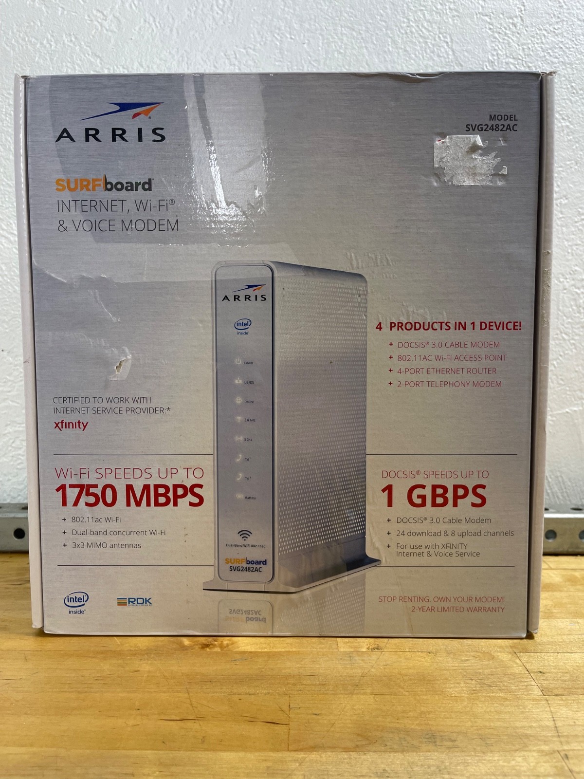 NEW ARRIS SURFboard SVG2482AC DOCSIS 3.0Cable Modem  AC2350 Wi-Fi Router