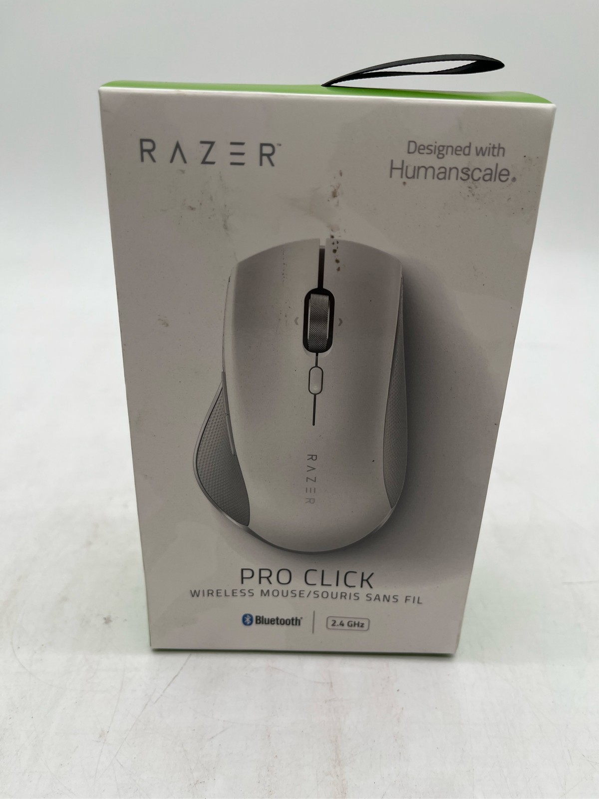Razer Pro Click Humanscale Ergonomic Wireless Gaming Mouse - White/Gray