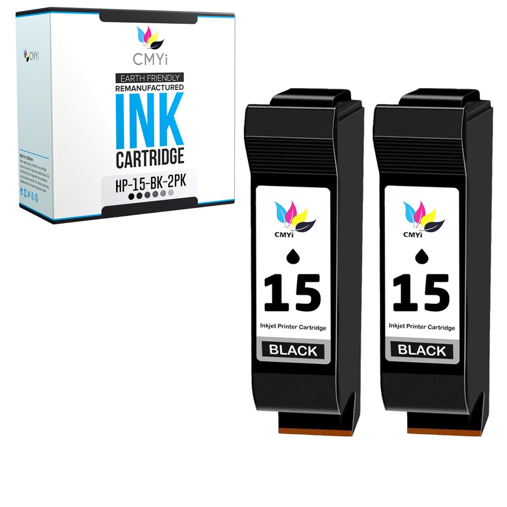 2-Pack Compatible CMYi HP 15 Ink Cartridges for HP Digital Copier 310 Fax 1230