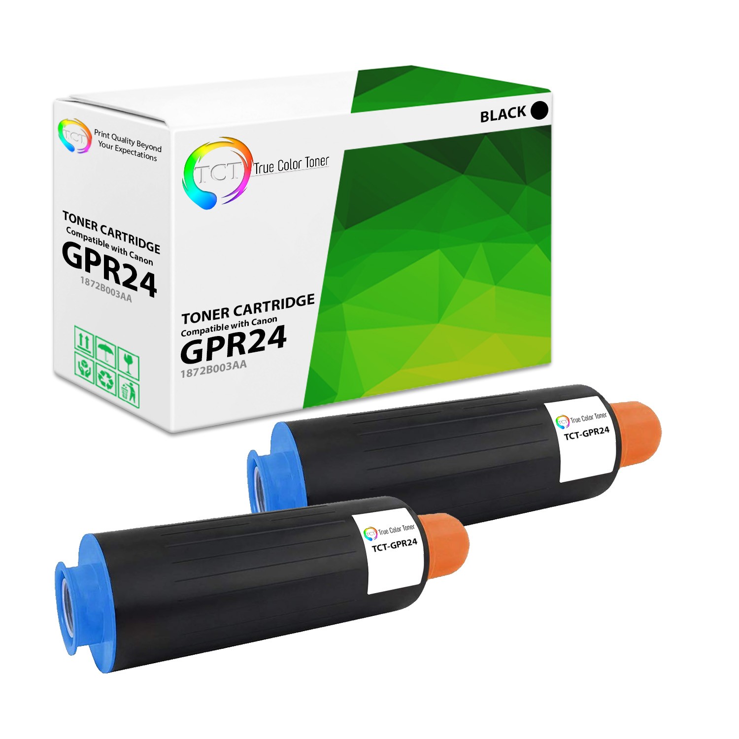 2Pk TCT Prem 1872B003AA Black for Canon ImageRunner 5050 5050N Compatible Toner