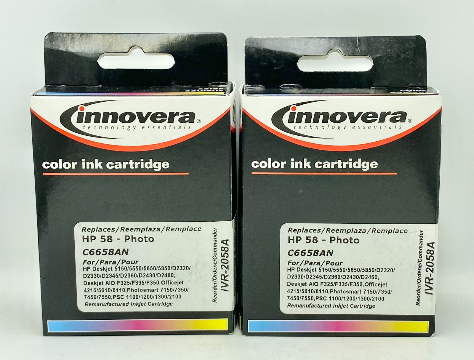 Innovera Color Ink Cartridge For HP 58 Photo C6658AN - (2 PACK)