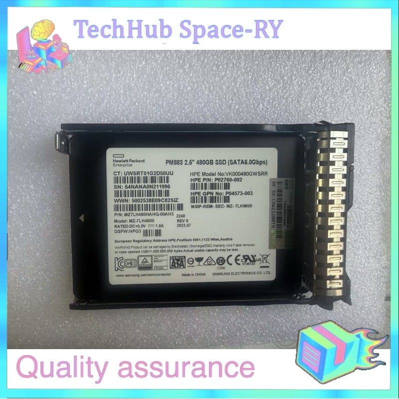 NEW HPE/Samsung 2.5" 480GB SATA 6G G11 Server SSD Replace P40502-B21 P41527-001