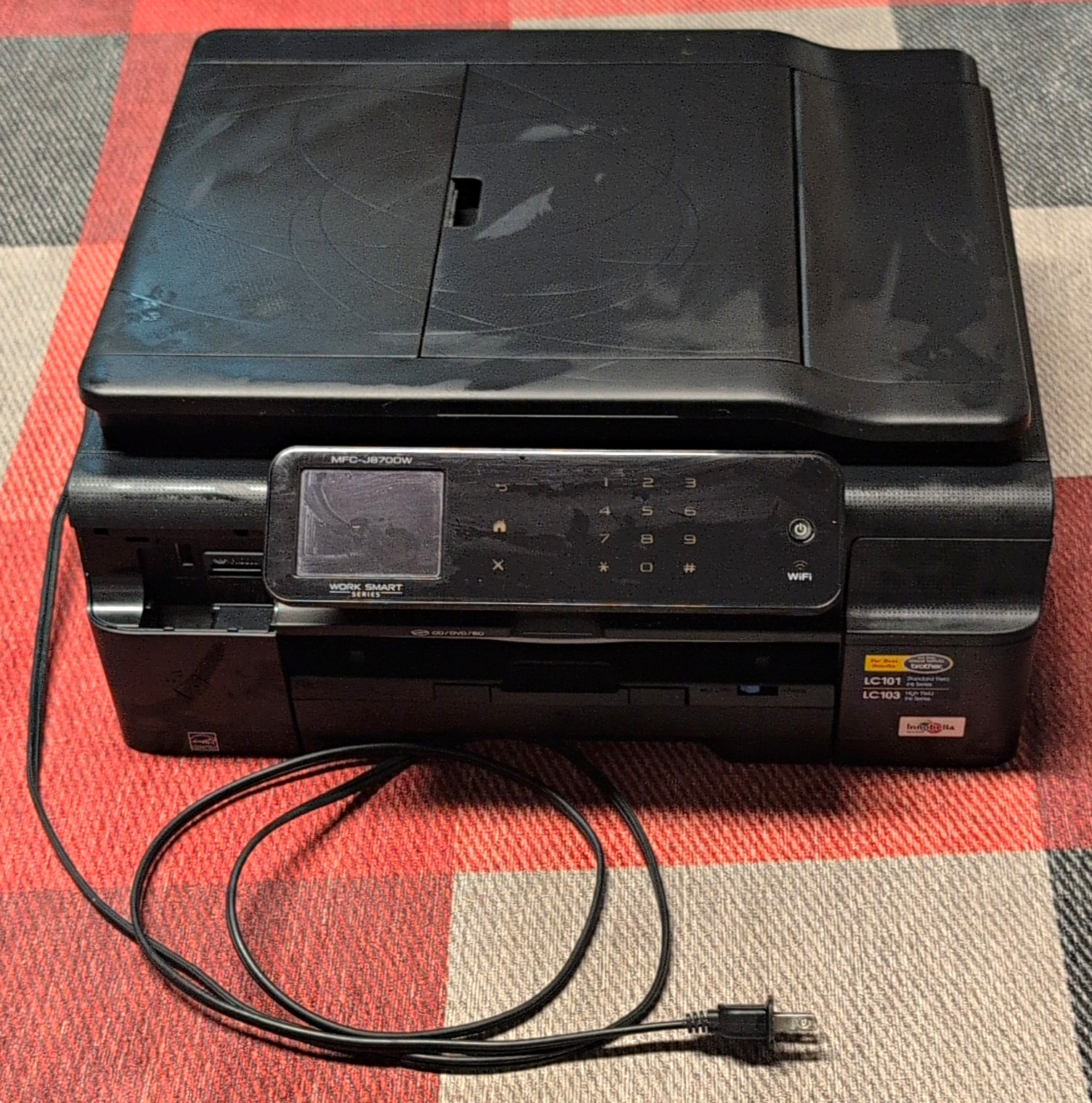 Brother MFC-J870DW Work Smart Wireless Color Inkjet All-in-One Printer For Parts