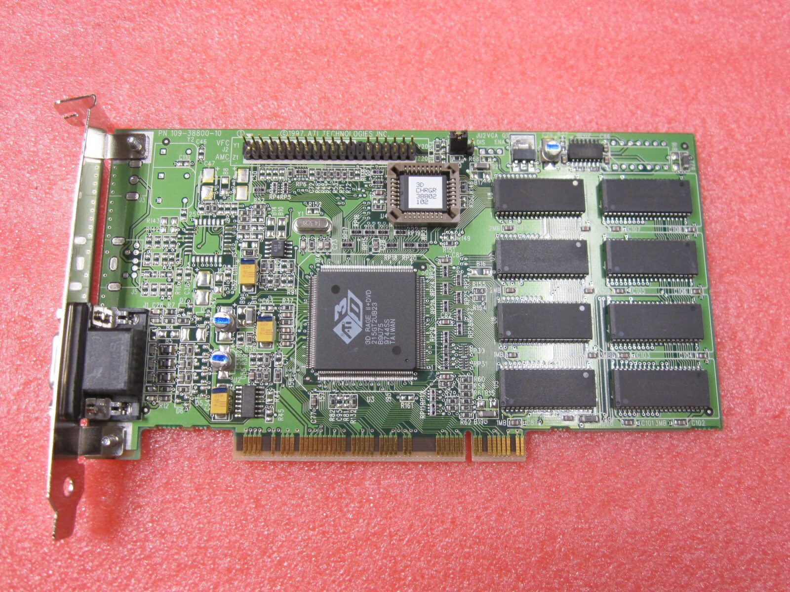 VINTAGE ATI 3D Rage II + DVD PCI Video card 109-38800-10 very RARE old card
