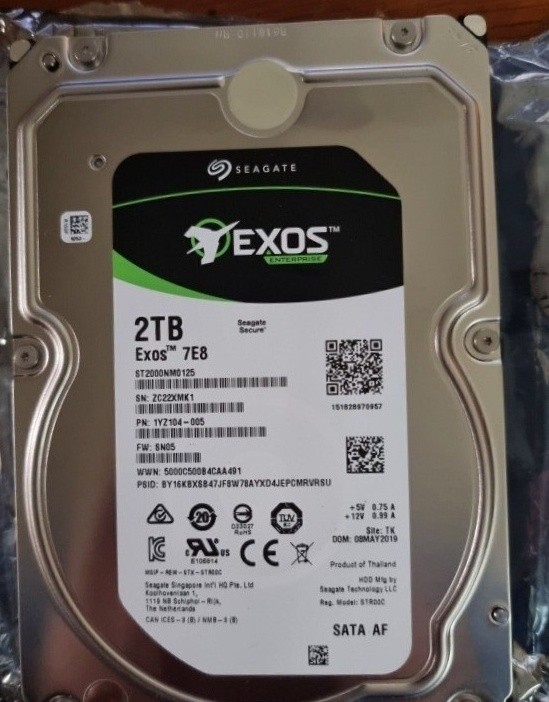 ST2000NM0125 Exos 2TB SATA Seagate Enterprise 7200RPM 6Gb/s 512e 3.5"Hard